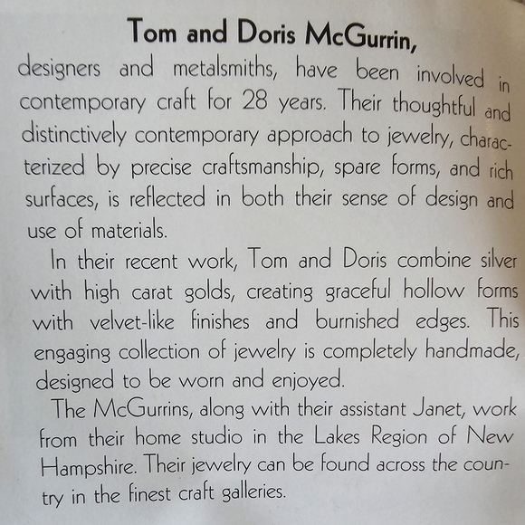 18K Yellow Gold and Sterling Silver Basket pattern McGurrin Studio Necklace - Picture 11 of 12